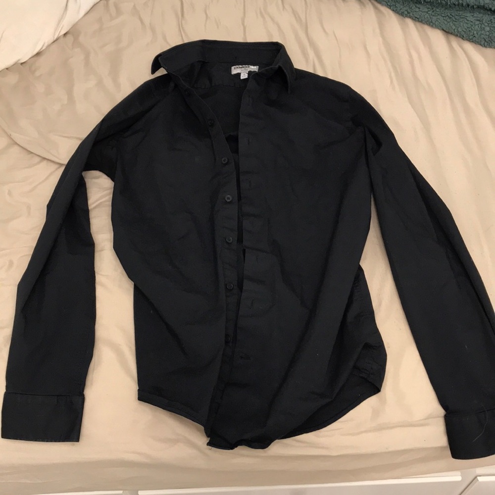 All black fitted express shirt
